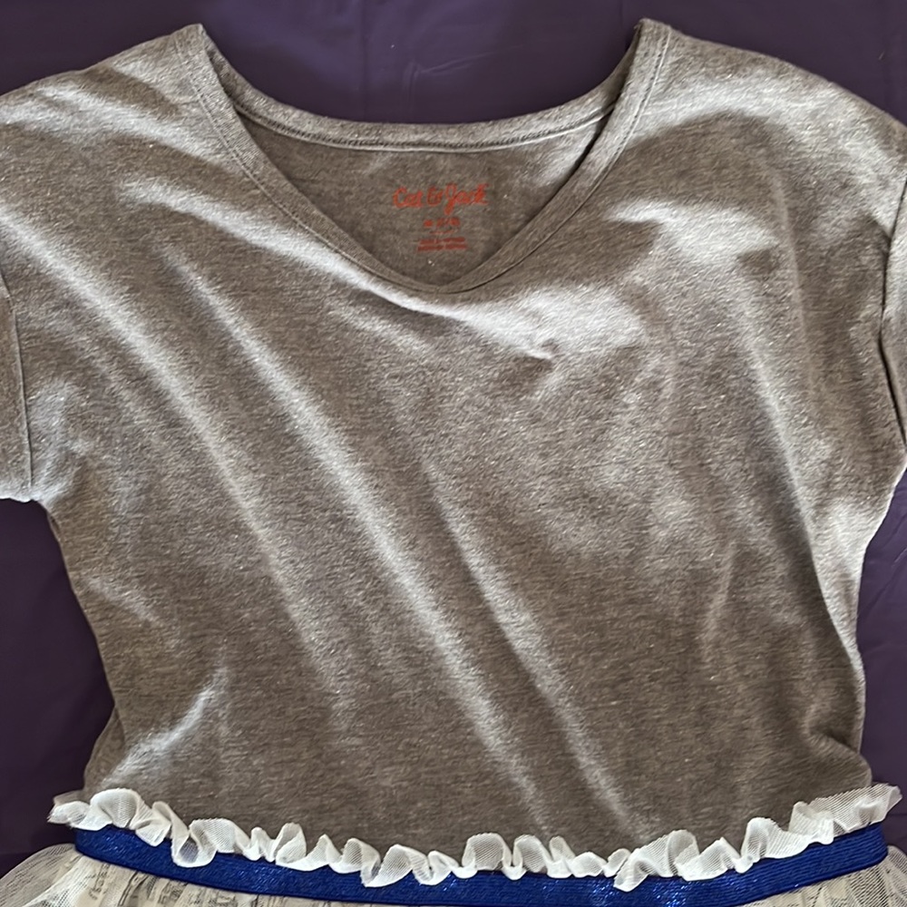 Cat & Jack Dinosaur Dress Size 7/8 EUC - Picture 2 of 5